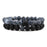 1 Set Black Weathered Stone And Lava Stone Couple Bracelets On Sale