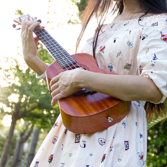 23 inch Solid Mahogany Ukulele Set On Sale