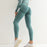 Green High Waisted Seamless Workout Leggings On Sale