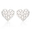 Silver Origami Heart Earrings On Sale