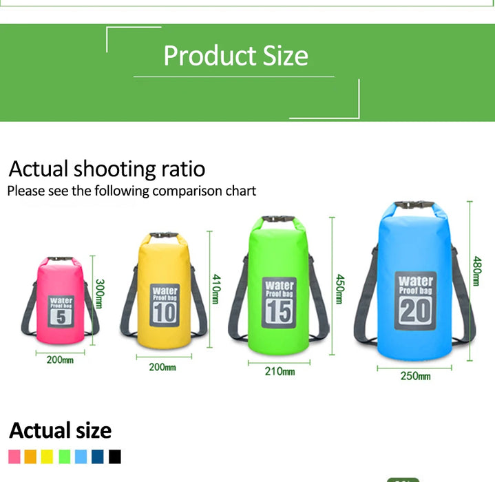 Lightweight Waterproof Dry Bag Backpack For Outdoor Water Sports (5L–30L) On Sale