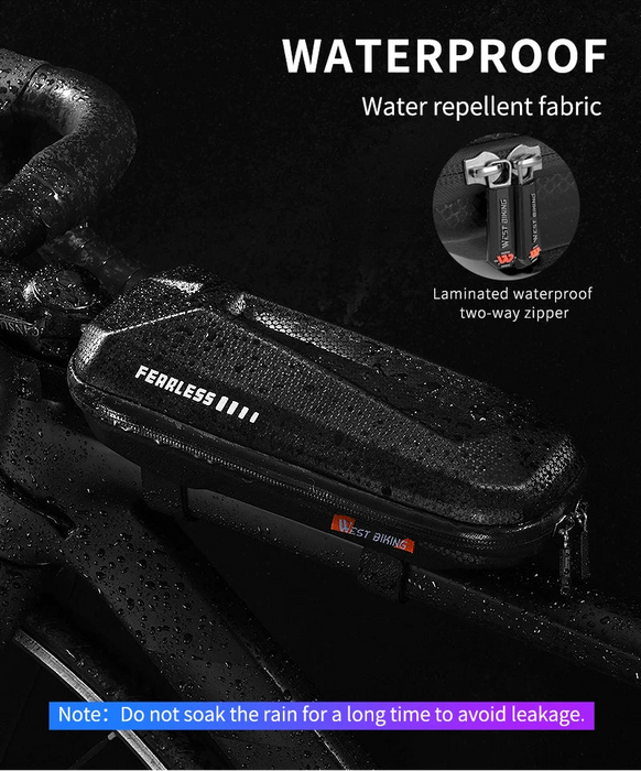 Hard Shell Bike Frame Bag With Phone Holder Waterproof Cycling Top Tube Bag for Bikes & Scooters On Sale