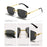 Classic Rectangular Rimless Sunglasses On Sale
