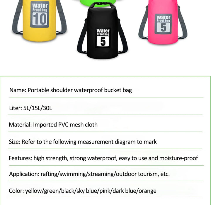 Lightweight Waterproof Dry Bag Backpack For Outdoor Water Sports (5L–30L) On Sale