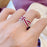 925 Sterling Silver Natural Ruby Red Bow Gemstone Ring On Sale