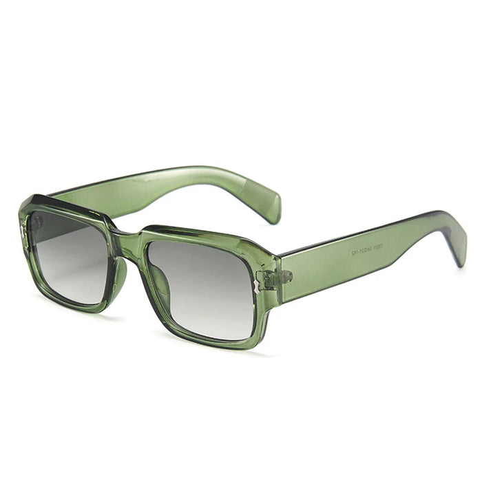 Green Fashion Rectangle HD Gradient Lens UV400 Sunglasses On Sale