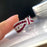 925 Sterling Silver Natural Ruby Red Bow Gemstone Ring On Sale