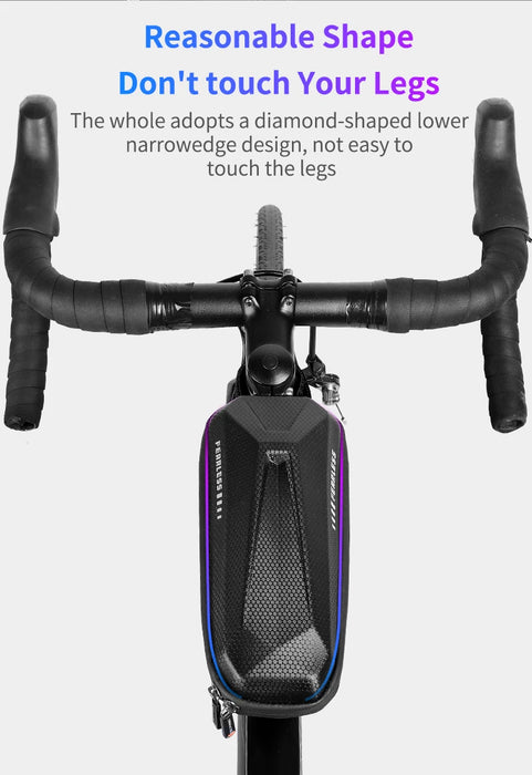Hard Shell Bike Frame Bag With Phone Holder Waterproof Cycling Top Tube Bag for Bikes & Scooters On Sale