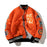Unisex Embroidered Varsity Jacket In Orange – Retro Pattern Patch Baseball Style Coat for Men and Women On Sale