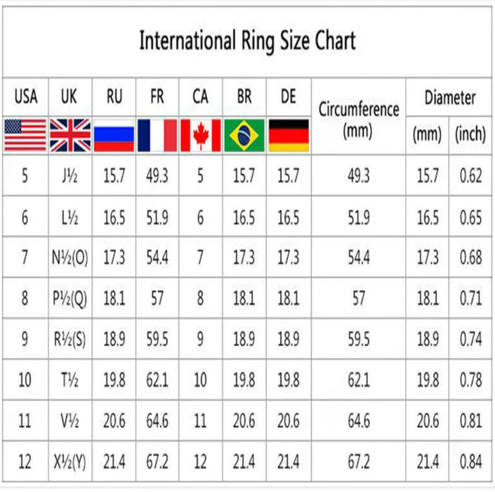 Ring Size Chart