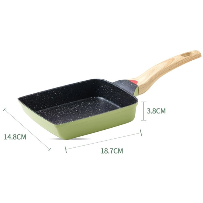Japanese Tamagoyaki Non-Stick Frying Pan – Green Rectangle Omelette Pan On Sale