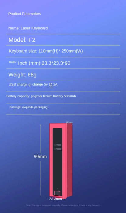 Wireless Bluetooth Laser Projection Keyboard With Mouse Function – Portable Virtual QWERTY Keyboard for iOS, Android, Windows, Mac On Sale