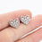 Silver Origami Heart Earrings On Sale