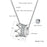 925 Sterling Silver Round Rotatable Crown CZ Rhinestone Charm Pendant Necklaces On Sale