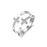 925 sterling silver adjustable double cross ring silver color on sale