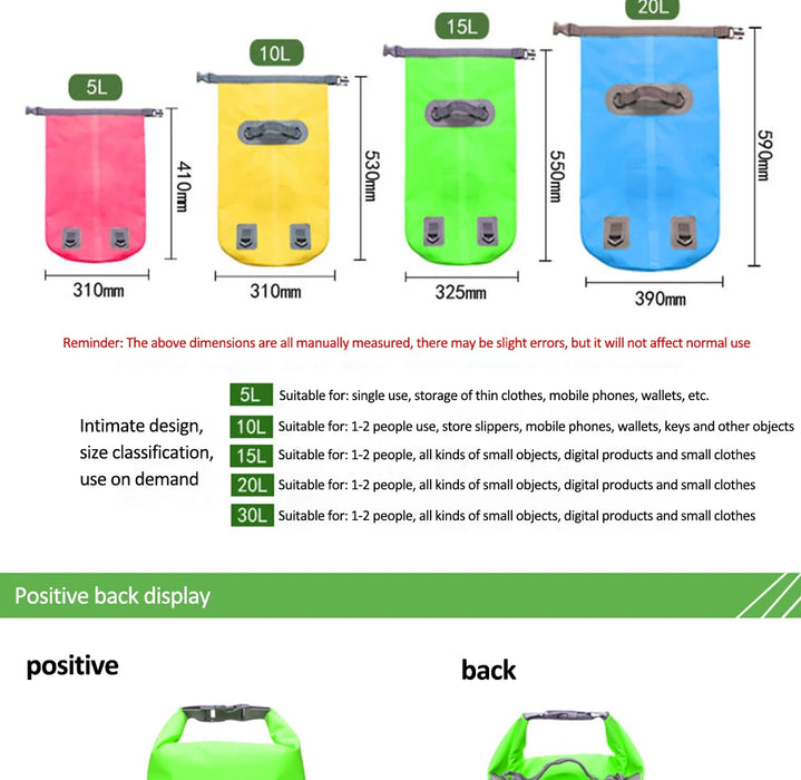 Lightweight Waterproof Dry Bag Backpack For Outdoor Water Sports (5L–30L) On Sale