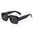 Black Gray Fashion Rectangle HD Gradient Lens UV400 Sunglasses On Sale