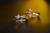 925 sterling silver adjustable double cross ring vintage gold color on sale