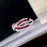 925 Sterling Silver Natural Ruby Red Bow Gemstone Ring On Sale