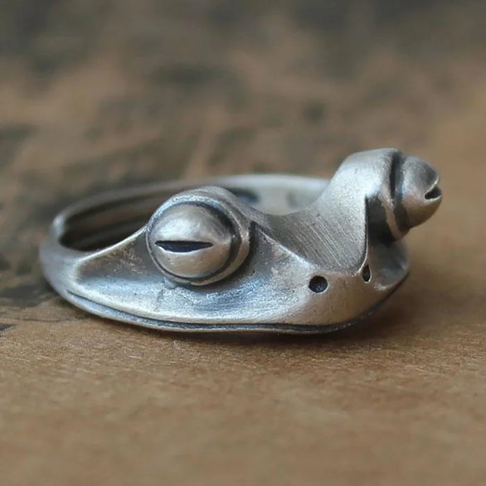 Cute Frog Face Ring On Sale