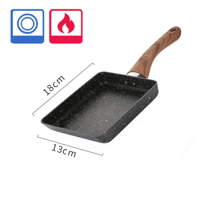 Japanese Tamagoyaki Non-Stick Frying Pan – Black Rectangle Omelette Pan On Sale