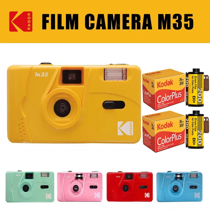 KODAK Vintage Retro M35 Reusable Film Camera Kodak UltraMax Film ( 1 Roll - 3 Roll ) Bundle On Sale