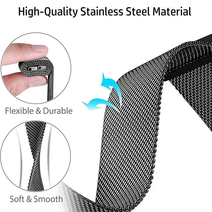 Milanese Mesh Loop With Magnetic Clasp For Apple Watch Band 44mm 40mm 38mm 42mm On Sale