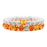 1 Set Natural White Howlite And Fire Stone Couple Bracelets On Sale