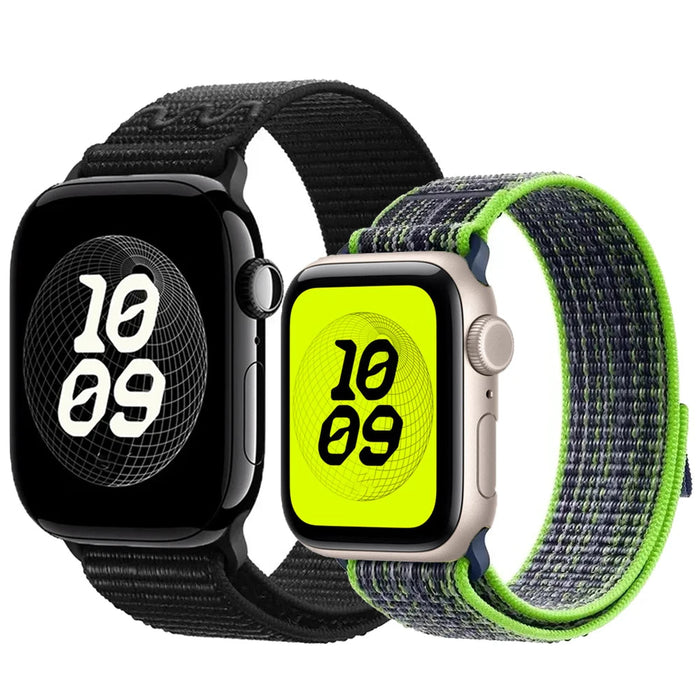 Nylon Sport Loop Watch Band for Apple Watch 38mm 40mm 41mm 42mm 44mm 45mm 46mm 49mm On Sale