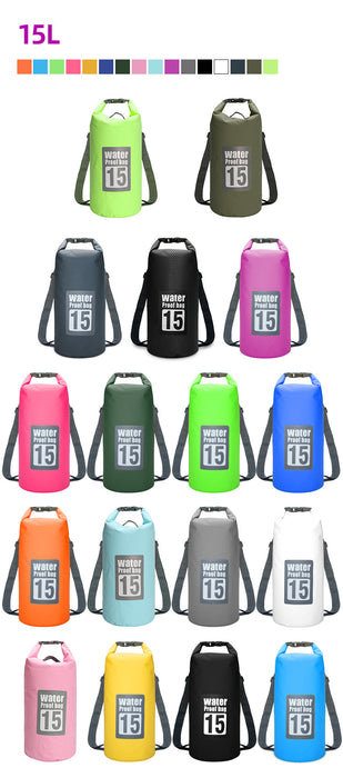 15L Lightweight Waterproof Dry Bag Backpack For Outdoor Water Sports On Sale
