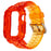 Orange Silver Clear iWatch Case And Silicone Straps Sets For Apple Watch Band 38mm, 40mm, 41mm, 42mm, 44mm, 45mm On Sale