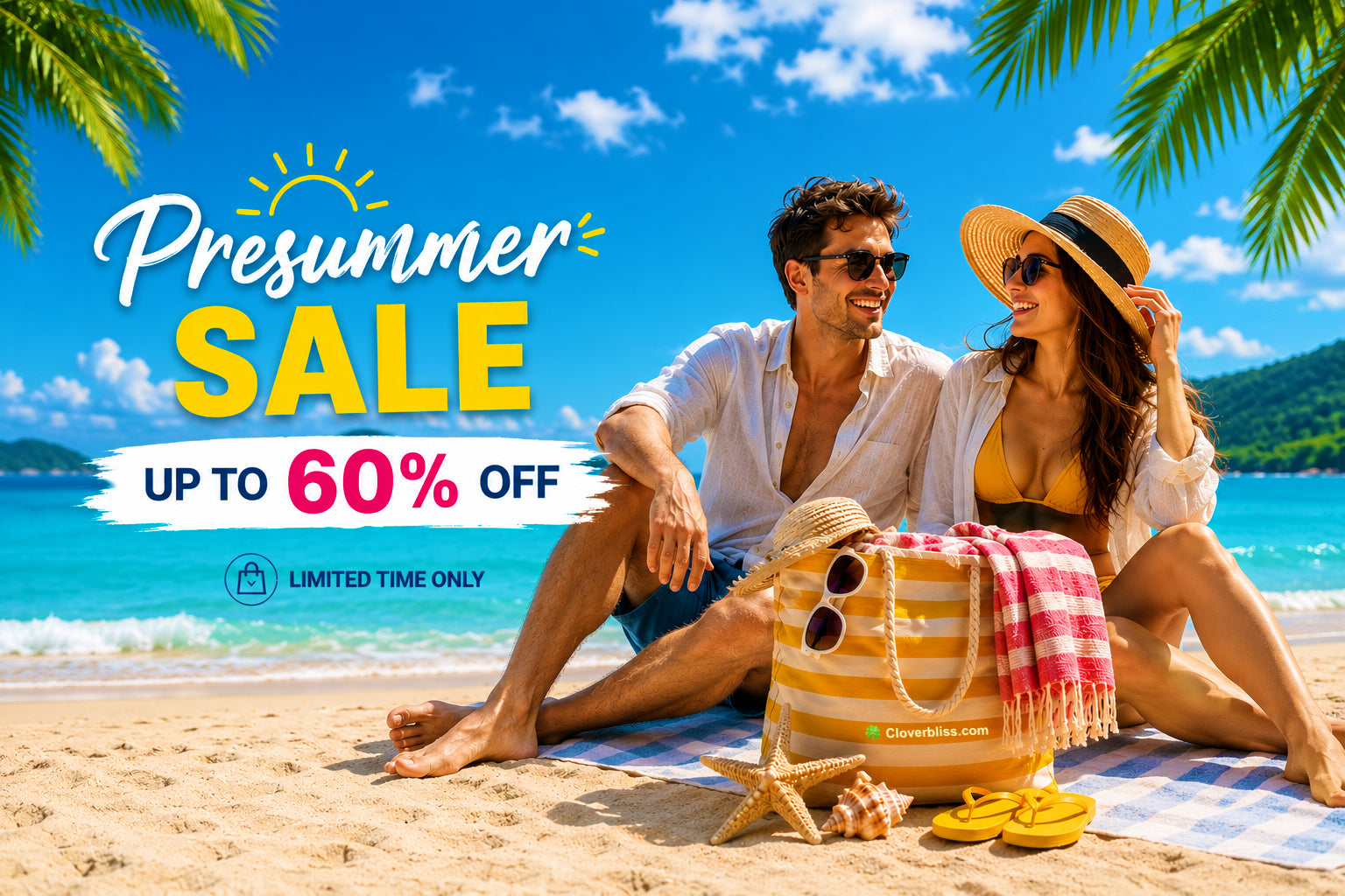 Presummer Sale everything up to 60% Off at Cloverbliss.com for a limited time. Shop deal now!