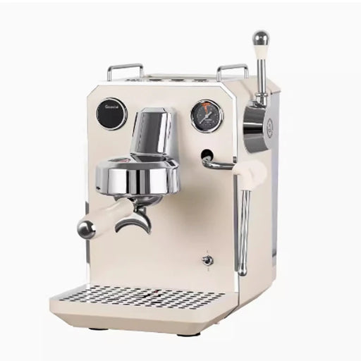 Professional Semi-automatic White Italian Espresso Coffee Machines With Milk Frother Steam Wand On Sale