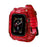 Red Black Clear iWatch Case And Silicone Straps Sets For Apple Watch Band 38mm, 40mm, 41mm, 42mm, 44mm, 45mm On Sale