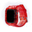 Red Silver Clear iWatch Case And Silicone Straps Sets For Apple Watch Band 38mm, 40mm, 41mm, 42mm, 44mm, 45mm On Sale