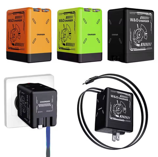 Smart Dual USB & Portable Adapter Fast Charging 120W Retractable Type C Lighting Charger Cable For iPhone, iPad, Samsung On Sale