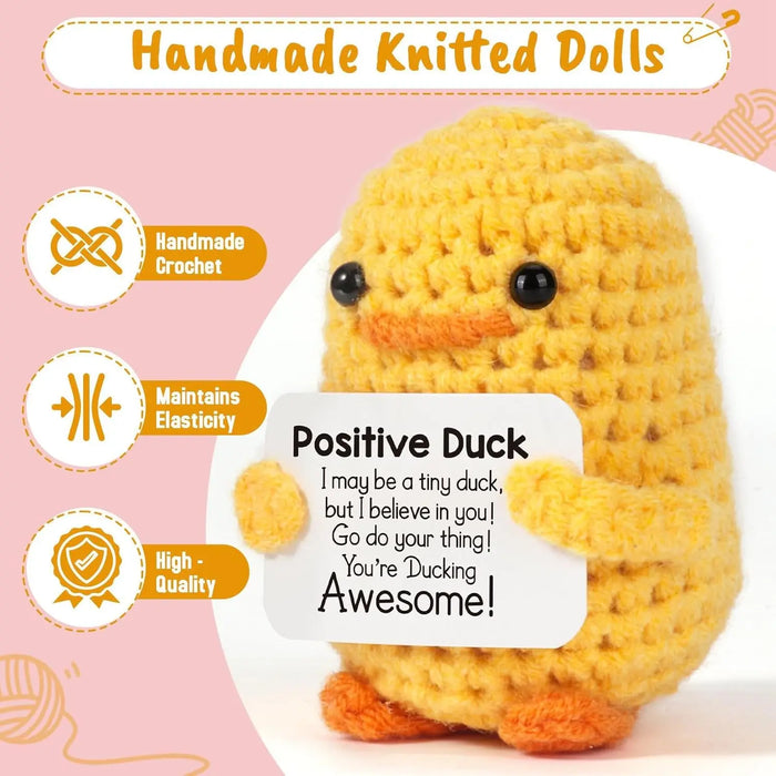 Handmade Positive Message Cute Upbeat Crochet Plush Dolls For Desktop And Home Decor On Sale