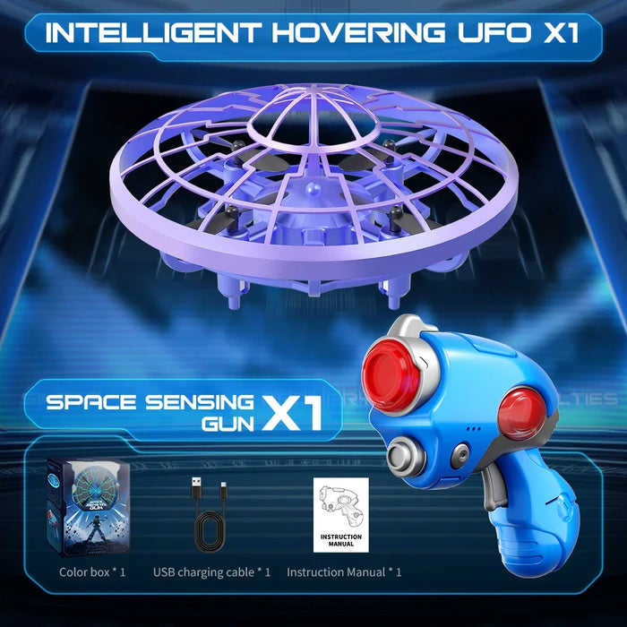Mini Hand Gesture RC Drone with Obstacle Avoidance – Indoor Hover UFO Toy with USB Charging On Sale