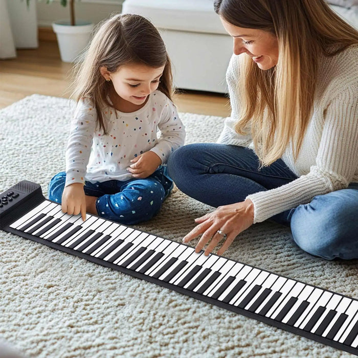 88 Keys Foldable Roll-up Digital Piano With Rechargeable Battery 128 Rhythms And Tones On Sale