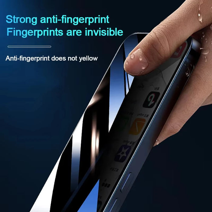 4 PCS Privacy Screen Anti-fingerprint Black Protective Tempered Glass For iPhone Series On Sale