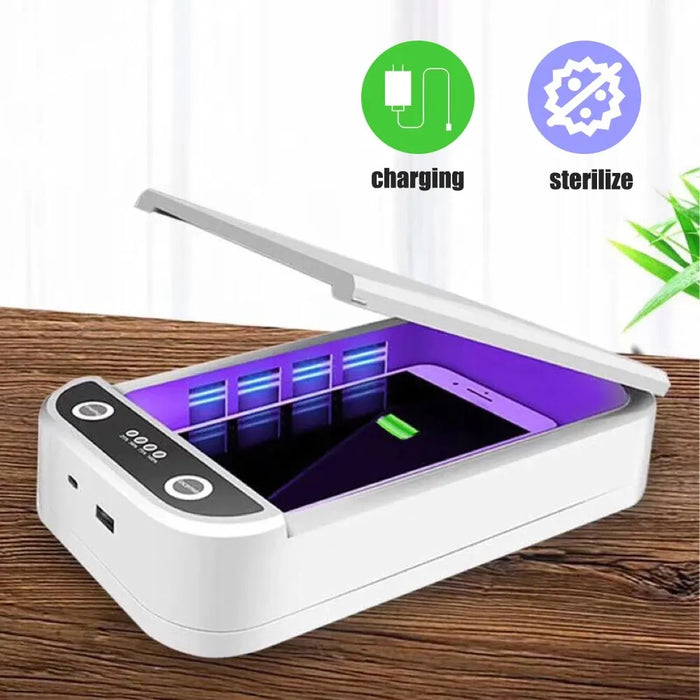 Portable UV Sterilizer Disinfection Box With Wireless Smart Charger On Sale