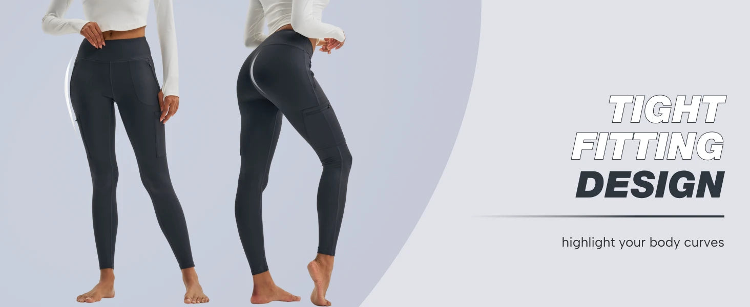 High-Waisted Women’s Hiking Leggings with Side Zipper Pockets On Sale