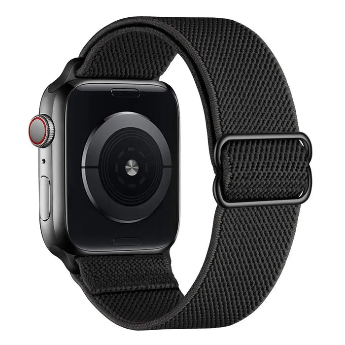 Black Scrunchie Watch Strap For Apple Watch Band Series 49mm, 45mm, 44mm, 42mm, 41mm, 40mm, 38mm On Sale