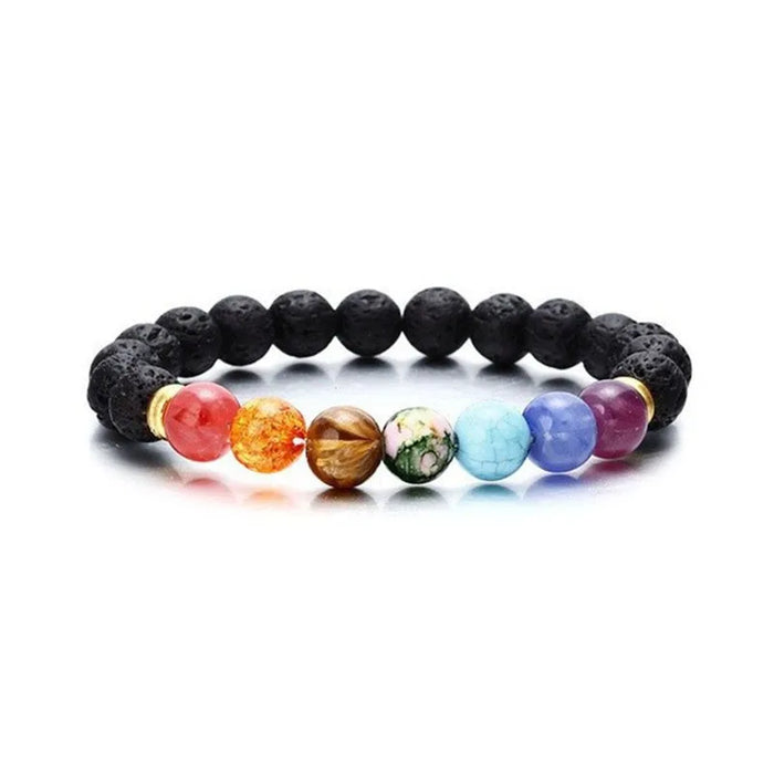 7 Chakras Symbols Reiki Power Of Energy Natural Crystal Stone Yoga Charm Couple Bracelets