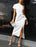 Sexy White Asymmetric One Shoulder Cocktail Party Ruched Dress On Sale