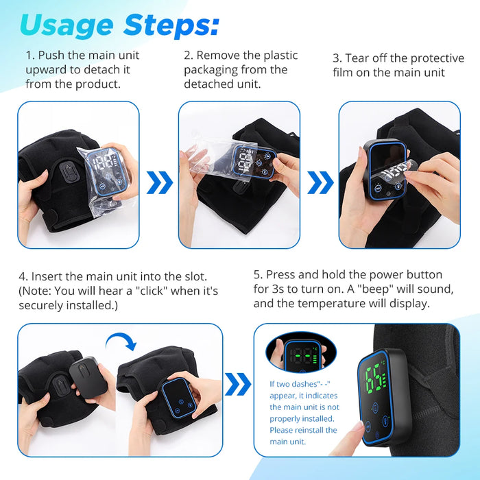 Shoulder Heating Pad Massager With Wireless Mobile Phone Control On Sale