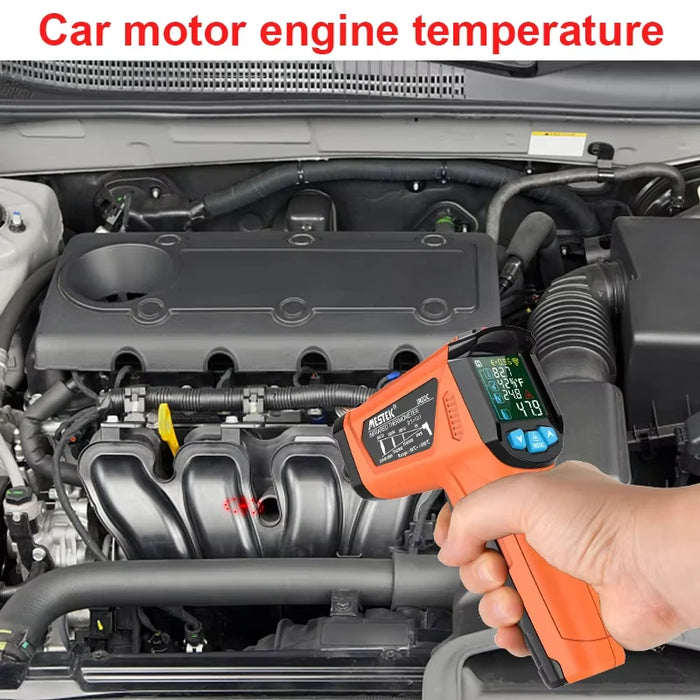 Handheld Non Contact Digital Infrared Thermometer Laser Point Temperature Reader With Humidity and Dew Point Display On Sale