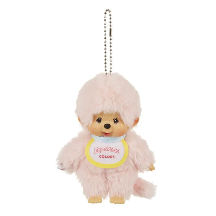 Light Pink Furry Miichi Monkey Monchhichi Vintage Style Plush Keychain Dolls Collection On Sale