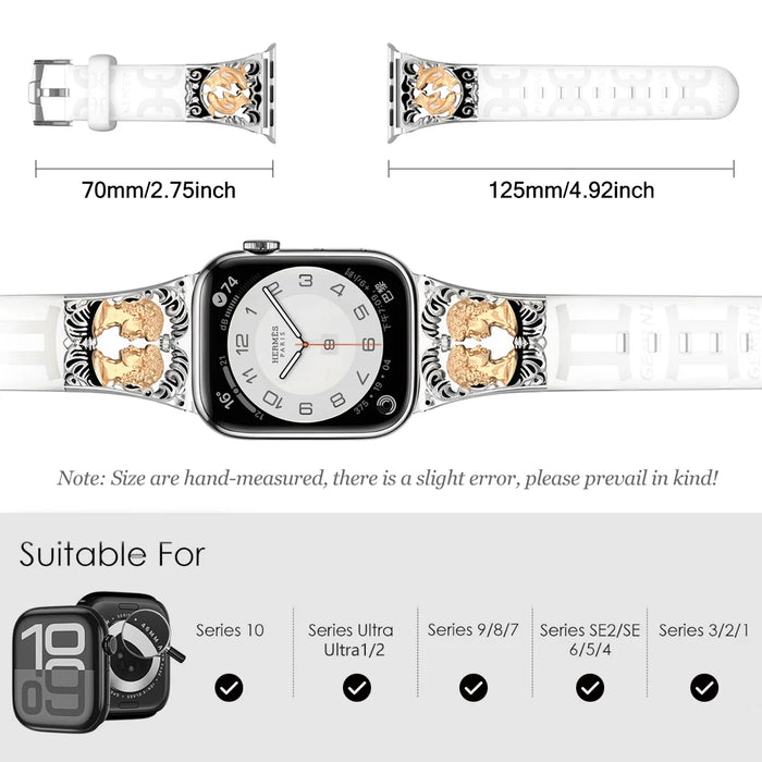 12 Constellations Silicone Sport Watch Band With Stainless Steel Zodiac Symbol Detail Compatible with Apple Watch Series 1–11, SE, Ultra, and Ultra 2 On Sale