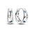 925 Sterling Silver Star Moon Round Huggie Hoop Earrings With Zircon Accents On Sale
